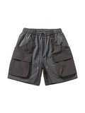 Men's Plain Large Pocket Casual Workwear Shorts