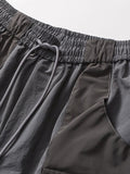 Men's Plain Large Pocket Casual Workwear Shorts