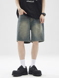 Men's Vintage Washed Loose Denim Shorts