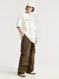 Men's Plain Multi Pocket Loose Cargo Pants