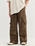 Men's Plain Multi Pocket Loose Cargo Pants