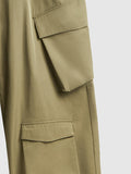 Pantalon cargo ample uni multi-poches pour hommes