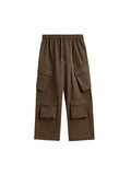 Pantalon cargo ample uni multi-poches pour hommes