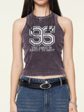 Washed and Distressed Digital Print Tank Top