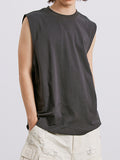 Men's Plain Cotton Loose Casual Vest