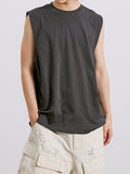 Men's Plain Cotton Loose Casual Vest