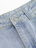 Men's Washed Denim Loose Big Pocket Shorts