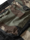 Men's Camouflage Contrast Color Splicing Loose Shorts