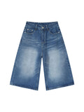 Men's Loose Casual Denim Cropped Pants Shorts