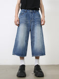 Men's Loose Casual Denim Cropped Pants Shorts