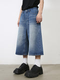 Men's Loose Casual Denim Cropped Pants Shorts