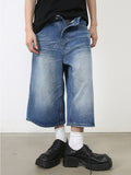 Men's Loose Casual Denim Cropped Pants Shorts