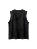 Men's Retro Letter Print Loose Vest