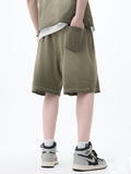 Men's Washed Distressed Ombre Shorts