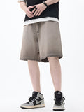 Men's Washed Distressed Ombre Shorts