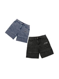 Men's Letter Embroidery Casual Denim Shorts