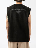 Men's Suede Thin Casual Letter Printed Vest