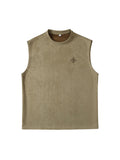 Men's Suede Thin Casual Letter Printed Vest