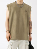 Men's Suede Thin Casual Letter Printed Vest