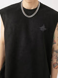 Men's Suede Thin Casual Letter Printed Vest