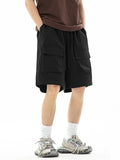 Short cargo ample multi-poches pour hommes