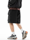 Men's Plain Large Pocket Casual Shorts