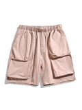 Men's Plain Large Pocket Casual Shorts