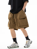 Men's Plain Large Pocket Casual Shorts