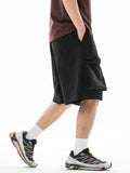 Men's Plain Large Pocket Casual Shorts