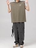 Men's Vintage Washed Casual Loose Vest