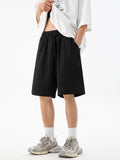 Men's Plain Casual Starry Black Shorts