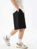 Men's Plain Casual Starry Black Shorts