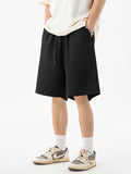 Men's Plain Casual Starry Black Shorts