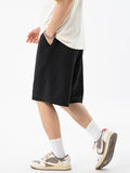 Men's Plain Casual Starry Black Shorts