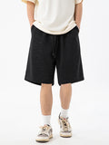 Men's Plain Casual Starry Black Shorts