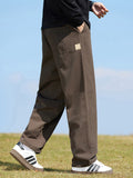 Men's Solid Casual Loose Straight Leg Pants