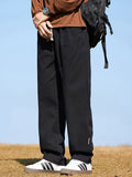 Men's Solid Casual Loose Straight Leg Pants