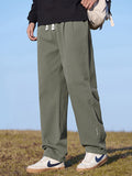 Men's Solid Casual Loose Straight Leg Pants