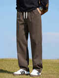 Men's Solid Casual Loose Straight Leg Pants