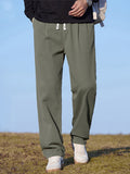 Men's Solid Casual Loose Straight Leg Pants