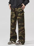 Pantalon cargo décontracté ample camouflage pour hommes