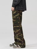 Pantalon cargo décontracté ample camouflage pour hommes