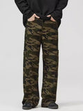 Lockere Vintage-Cargohose mit Camouflage-Muster für Herren