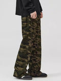 Lockere Vintage-Cargohose mit Camouflage-Muster für Herren