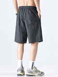 Men's Solid Color Casual Loose Lce Silk  Shorts