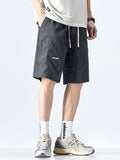 Men's Solid Color Casual Loose Lce Silk  Shorts