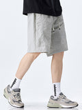 Men's Solid Color Casual Loose Lce Silk  Shorts