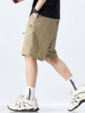 Men's Solid Color Casual Loose Lce Silk  Shorts