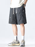 Men's Solid Color Casual Loose Lce Silk  Shorts