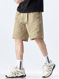 Men's Solid Color Casual Loose Lce Silk  Shorts